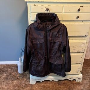 Michael Kors black and blue camouflage Utility Jacket. Size XL.